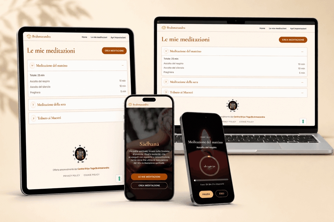 Brahmarandra App su computer, tablet e mobile